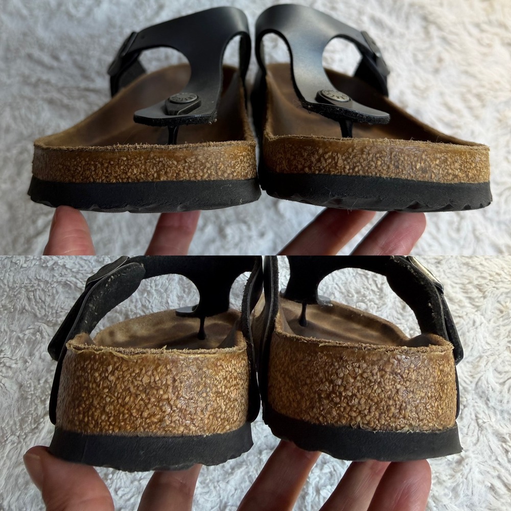 Birkenstock Gizeh Birko-Flor Steel Blue Grey Thong Sandals 38 7 7.5 - Picture 6 of 14